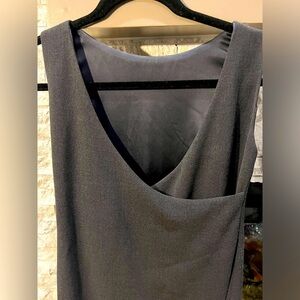 Giorgio Armani black‎ sleek dress, with V back and swooped side, size 34 / 2 US